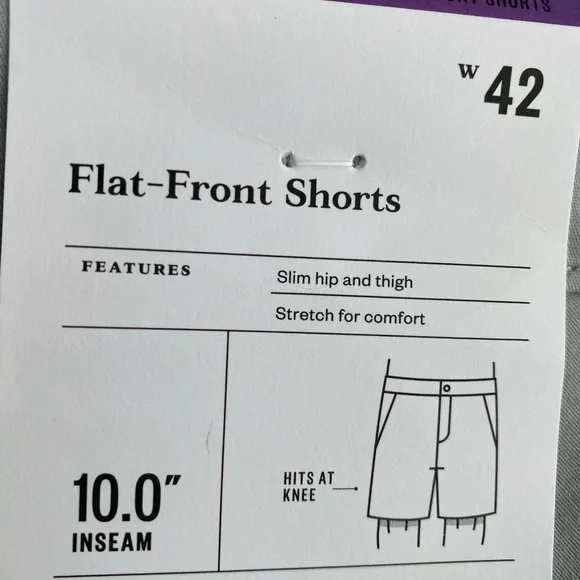 Men's 10” Slim Fit Linden Shorts - Goodfellow & Co™ Light Gray Size 42 - Picture 5 of 6